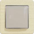 Sedna rocker switch (beige insert, birch frame)